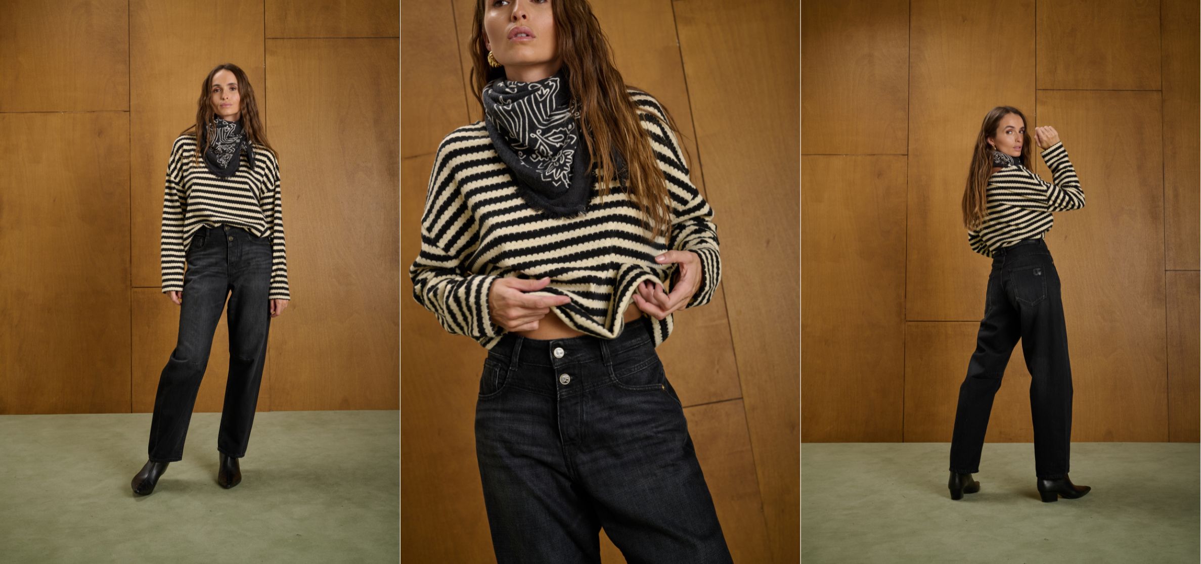 3 looks de rentrée avec un jean mom noir pour femme