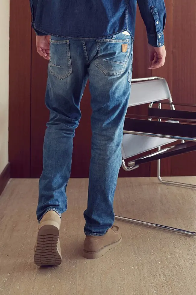 Jeans loose Hobo Work bleu moyen
