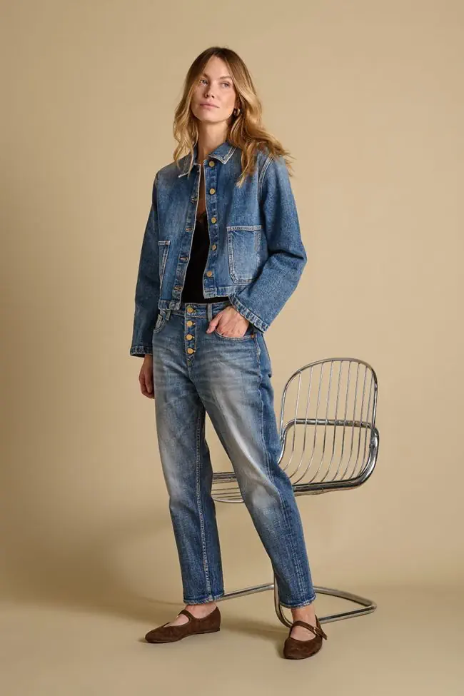 Jeans 400/60 girlfriend Jessay bleu moyen
