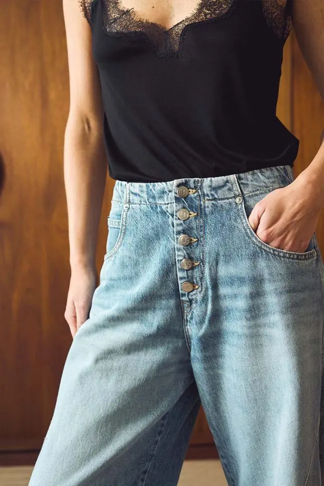 Jeans balloon Nyala bleu moyen
