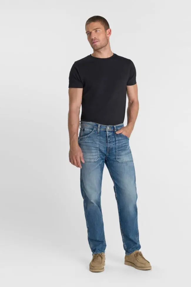 Jeans loose Hobo work bleu moyen
